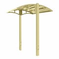 Paris Site Furnishings PSF Shade Series Beige Inground Mounted Steel Canopy - 85.5'' x 78'' x 98.75'' 969DPSIGBB